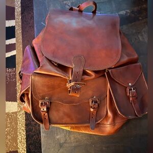 Real Leather Backpack NWOT